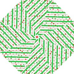 Christmas Paper Stars Pattern Texture Background Colorful Colors Seamless Hook Handle Umbrellas (medium) by Ket1n9