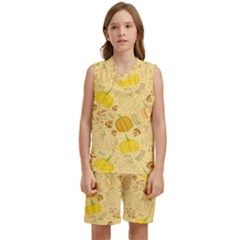 Pumpkins Autumn Fall Harvest Kids  Basketball Mesh Set by Apenda