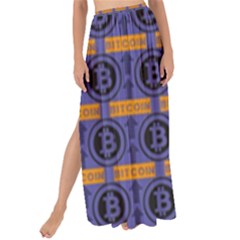 Bitcoin Logo Pattern Maxi Chiffon Tie-up Sarong by ExtraAwesomeSauce