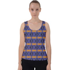Bitcoin Logo Pattern Velvet Tank Top by ExtraAwesomeSauce