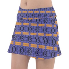 Bitcoin Logo Pattern Classic Tennis Skirt by ExtraAwesomeSauce