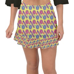Colorful Bitcoin Pattern Fishtail Mini Chiffon Skirt by ExtraAwesomeSauce
