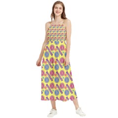 Colorful Bitcoin Pattern Boho Sleeveless Summer Dress by ExtraAwesomeSauce