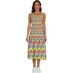 Colorful Bitcoin Pattern Sleeveless Shoulder Straps Boho Dress by ExtraAwesomeSauce