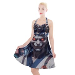 Demon Samurai Halter Party Swing Dress  by AwesomeSauce