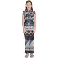 Demon Samurai Kids  Sleeveless Ruffle Edge Band Collar Chiffon One Piece by AwesomeSauce
