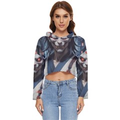 Demon Samurai Women s Lightweight Cropped Hoodie by AwesomeSauce
