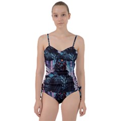 Cyberpunk Demon Samurai Sweetheart Tankini Set by AwesomeSauce