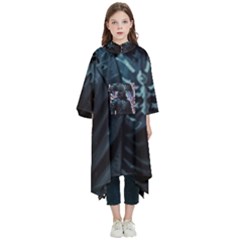 Cyberpunk Demon Samurai Kids  Hooded Rain Ponchos by AwesomeSauce
