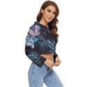 Cyberpunk Demon Samurai Women s Lightweight Cropped Hoodie View3