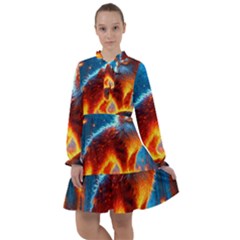 Enchanted Fire Feline All Frills Dress by ExtraAwesomeSauce