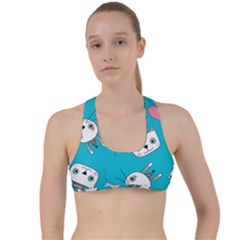 Birtay Cats Bunnies, Koteto Criss Cross Racerback Sports Bra by kyorashop23