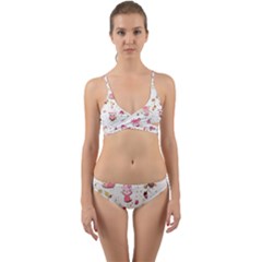 Pink Woodland Animals, Koteto Wrap Around Bikini Set by kyorashop23