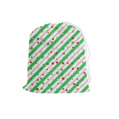 Christmas Paper Stars Pattern Texture Background Colorful Colors Seamless Drawstring Pouch (large) by Ket1n9