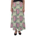 Retro 1880s Flowers Pattern 9 Flared Maxi Skirt View1