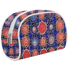 Retro Geometric Shapes And Flowers 3 Make Up Case (large) by violetheavensky