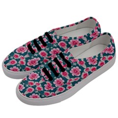 Retro 1880s Flowers Pattern 22 Men s Classic Low Top Sneakers by violetheavensky
