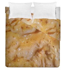 Homemade Flan Extreme Close-up Texture Duvet Cover Double Side (queen Size) by dflcprintsclothing