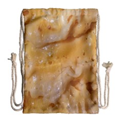 Homemade Flan Extreme Close-up Texture Drawstring Bag (large) by dflcprintsclothing