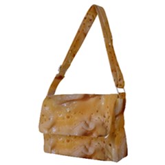 Homemade Flan Extreme Close-up Texture Full Print Messenger Bag (m) by dflcprintsclothing