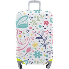 Cute Bird Pattern Luggage Cover (large) by designsbymallika