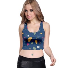 Cute Korean Pattern Racer Back Crop Top by designsbymallika