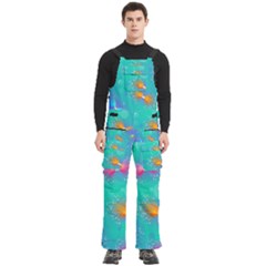Christmas Pattern Men s Side Zip Front Pouch Ski And Snowboard Bib Pants	 by Paksenen