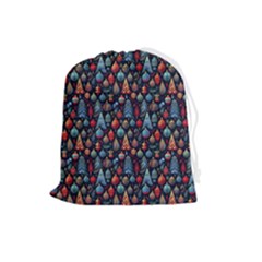 Vintage Style Christmas Decoration Pattern Motif Drawstring Pouch (large) by dflcprintsclothing