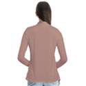 Mocha Mousse Hex Code #a47864 Drape Collar Cardigan View2