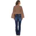 Mocha Mousse Hex Code #a47864 Boho Long Bell Sleeve Top View4