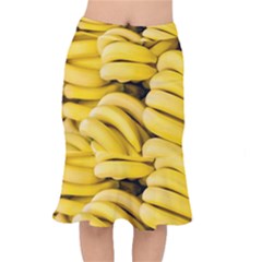 Bananas, Macro, Fruits, Ripe Bananas Short Mermaid Skirt by kyorashop23