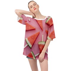 Fruits, Watermelon, Fruit Oversized Chiffon Top by kyorashop23