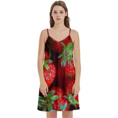 Strawberry, Berries, Fresh, Red Mini Camis Dress With Pockets by kyorashop23