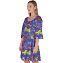 Grateful Dead Dancing Bears Pattern Velour Kimono Dress View2