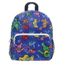 Grateful Dead Dancing Bears Pattern Kids  Age 5-10 Lightweight School Backpack with Side Pockets View1