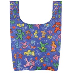 Grateful Dead Dancing Bears Pattern Foldable Shopping Bag by Salmanaz77