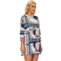 Sculpture Statue Angel Artwork Long Sleeve Babydoll Dress View3