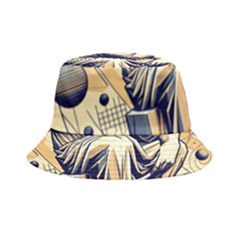Thinker Sculpture Design Geometric Bucket Hat by Salmanaz77