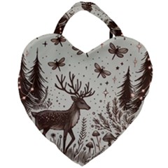Artwork Graffiti Painting Creative Giant Heart Shaped Tote by Salmanaz77