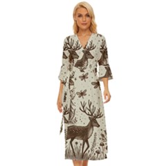 Artwork Graffiti Painting Creative Midsummer Wrap Dress by Salmanaz77