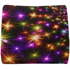 Star Colorful Christmas Abstract Seat Cushion by Dutashop