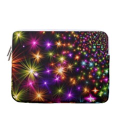 Star Colorful Christmas Abstract 13  Vertical Laptop Sleeve Case With Pocket by Dutashop