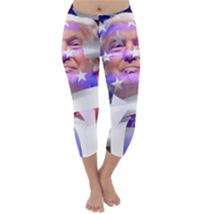 Donald Trump Flag Capri Winter Leggings  by vintagetrump