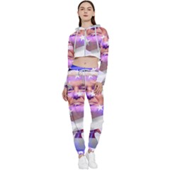 Donald Trump Flag Cropped Zip Up Lounge Set by vintagetrump