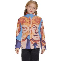 Orange Donald Trump Kids  Puffer Bubble Jacket Coat by vintagetrump