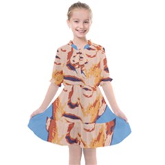 Orange Donald Trump Kids  All Frills Chiffon Dress by vintagetrump
