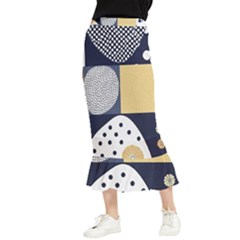 Geometric Design 10 Maxi Fishtail Chiffon Skirt by myclothy
