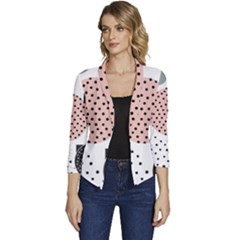 Geometric Design 12 Women s Casual 3/4 Sleeve Spring Jacket by myclothy