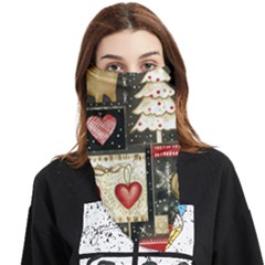 Christmas Reindeer Face Covering Bandana (triangle) by Posterlux