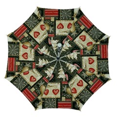 Christmas Reindeer Automatic Folding Umbrella With Case (medium) by Posterlux